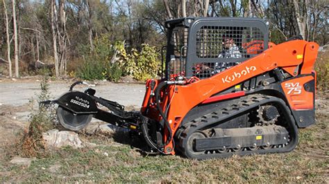 kubota stump grinder video skid steer|stump grinder for kubota tractor.